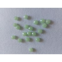 Бусины стеклянные, прозрачные, на леске "Rondelle" 10 мм светло-зеленый опал, цена за 10 шт